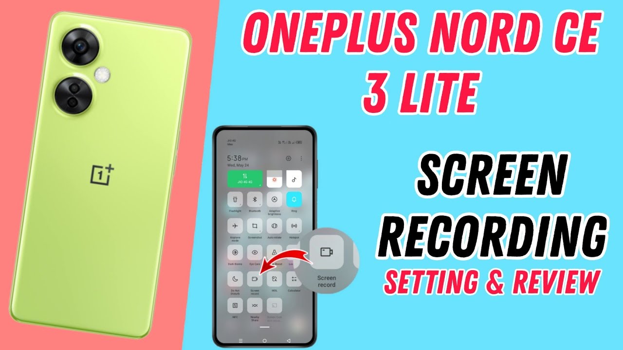 ONEPLUS NORD CE 3 LITE 5G SCREEN RECORDER - ( Screen Recorder Setting And Review ) With Face Setting