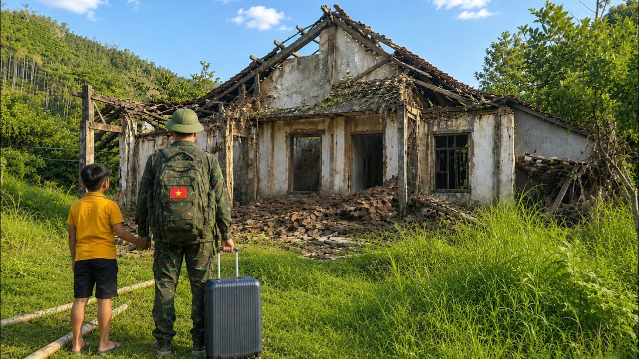 Полное видео: После того, как дом был разрушен, ветеран и его сын восстанавливают свою жизнь с нуля
