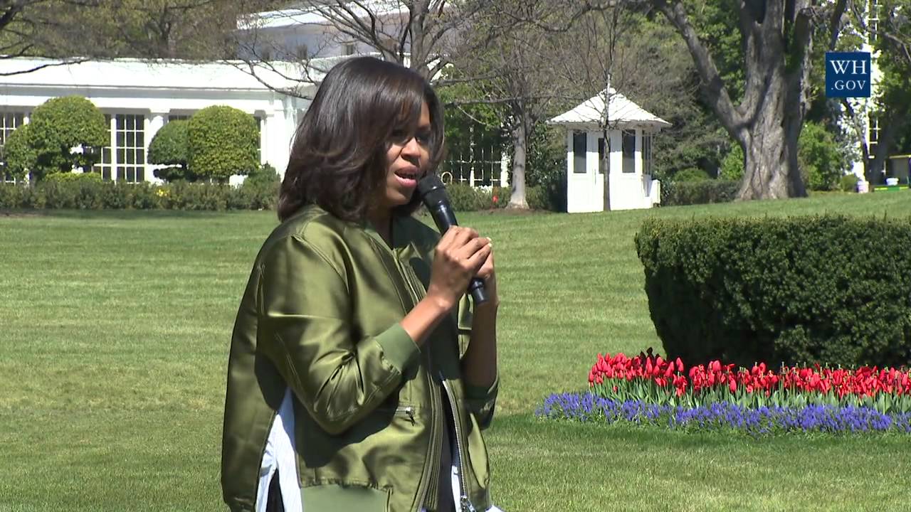 First Lady Michelle Obama Plants the White House Kitchen Garden