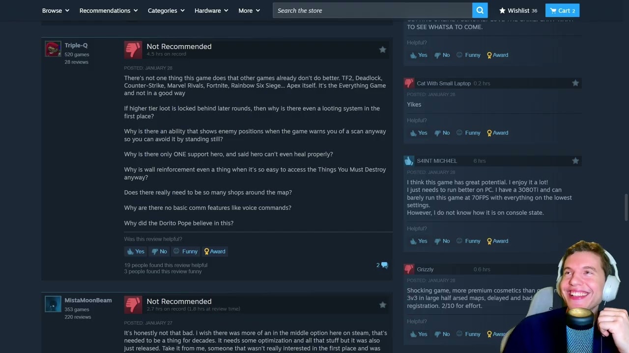 В Steam разгорелся настоящий скандал с обзорами игры High Guard!