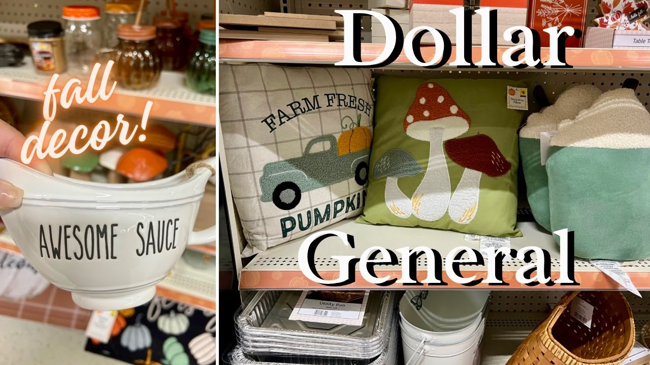 WHAT’S NEW AT DOLLAR GENERAL FALL DECOR 2024|DOLLAR GENERAL SHOP WITH ME  FALL DECOR