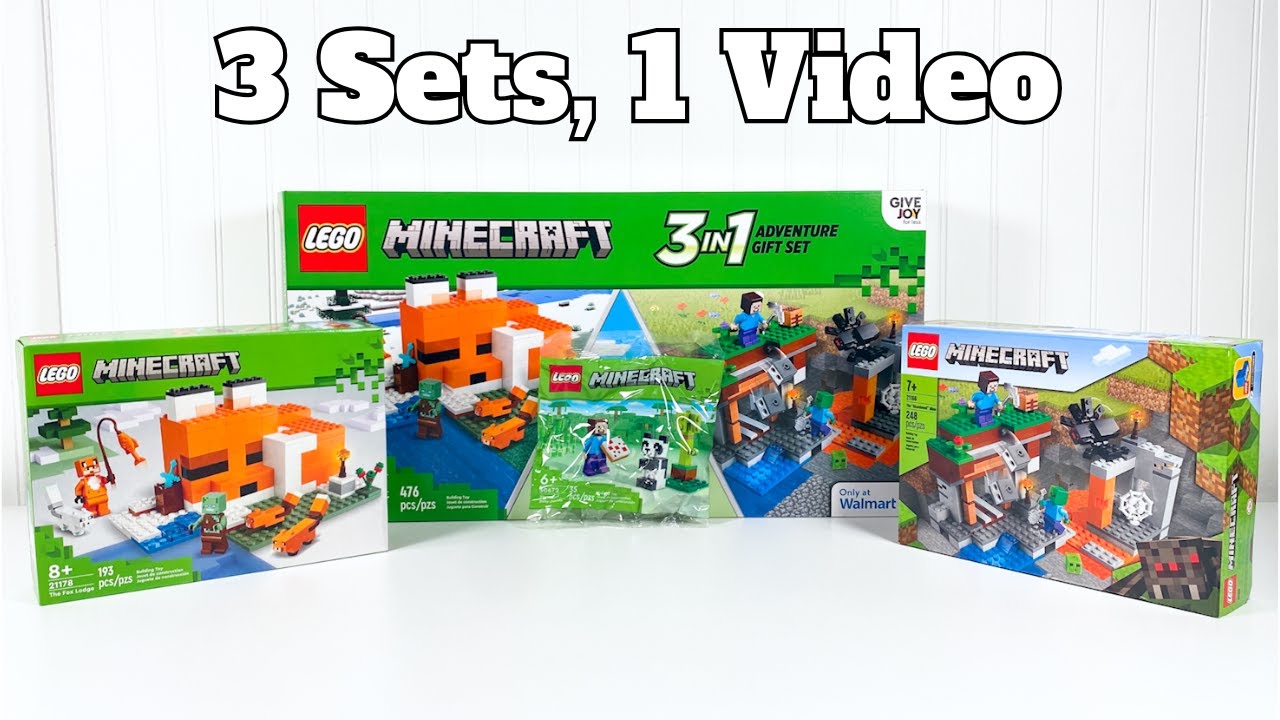 3 Sets For The Price Of 1 | Lego Minecraft 66786 Adventure Gamer Gift Review