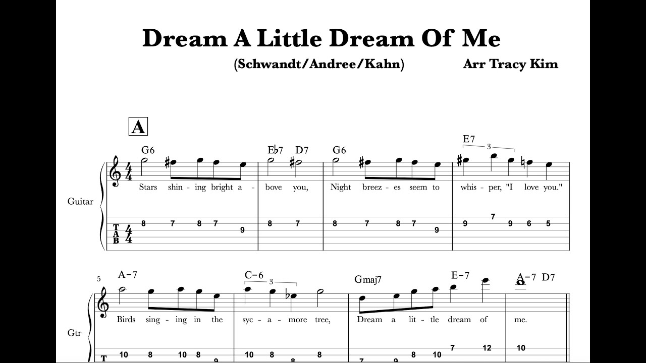 Dream a Little Dream  Complete Guitar Lesson