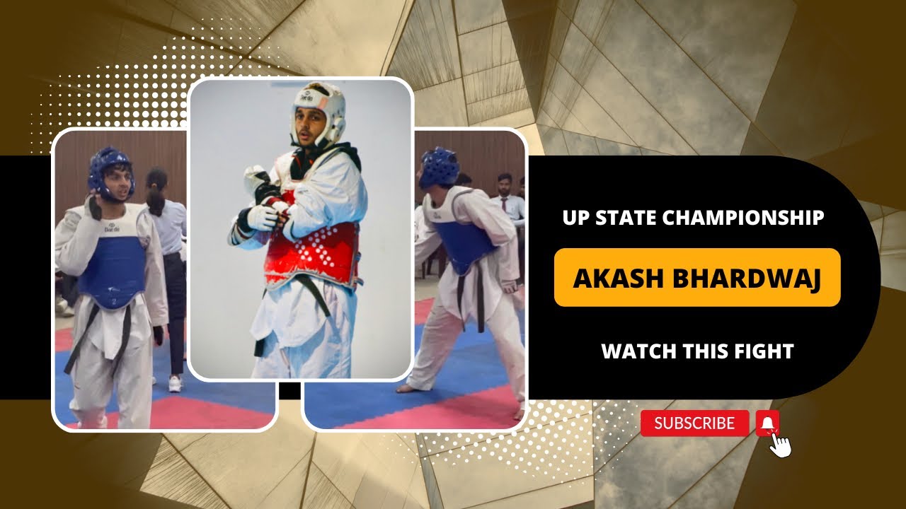 SAI (Lucknow)vs Peace taekwondo academy.||UP state taekwondo championship.| Akash Bhardwaj fighting.