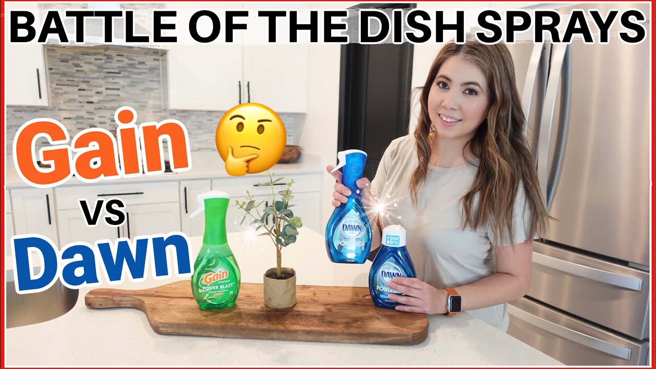 ✨BATTLE OF THE DISH SPRAYS || GAIN VS DAWN || DISH SPRAY REVIEW 2022 || POWER BLAST VS POWERWASH!😱