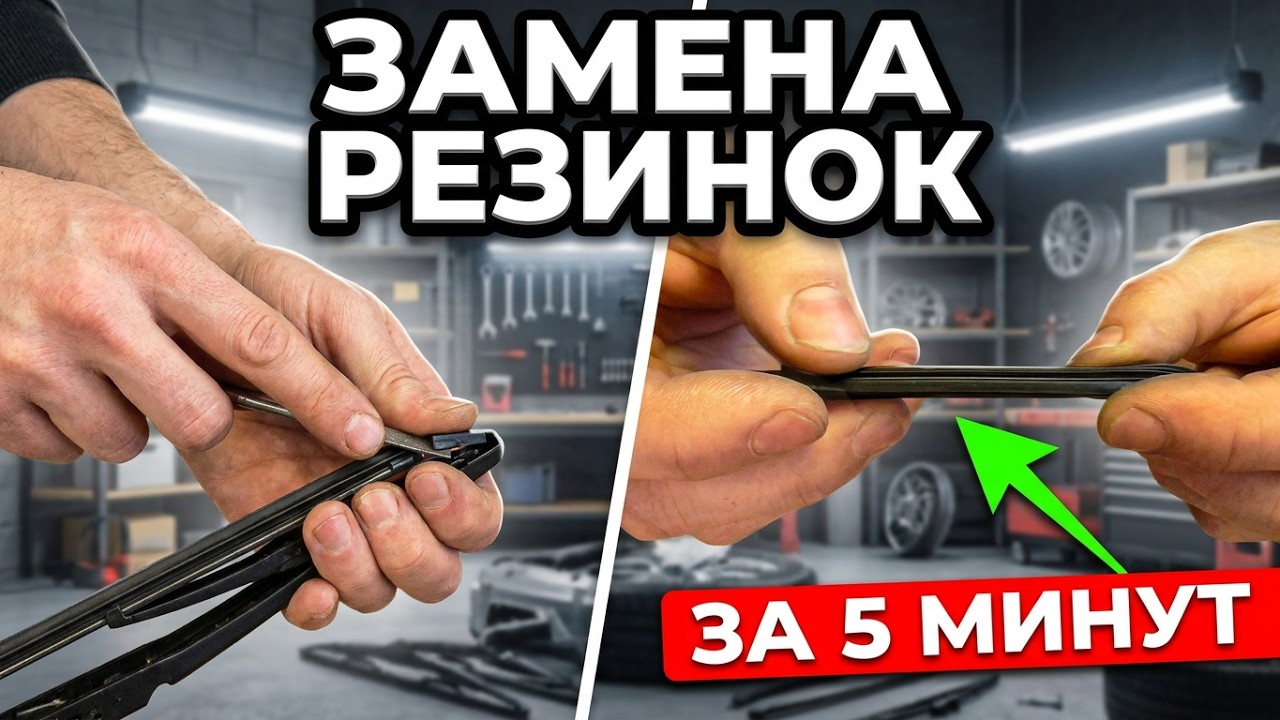 Как поменять резинки на дворниках (4 вида щеток)