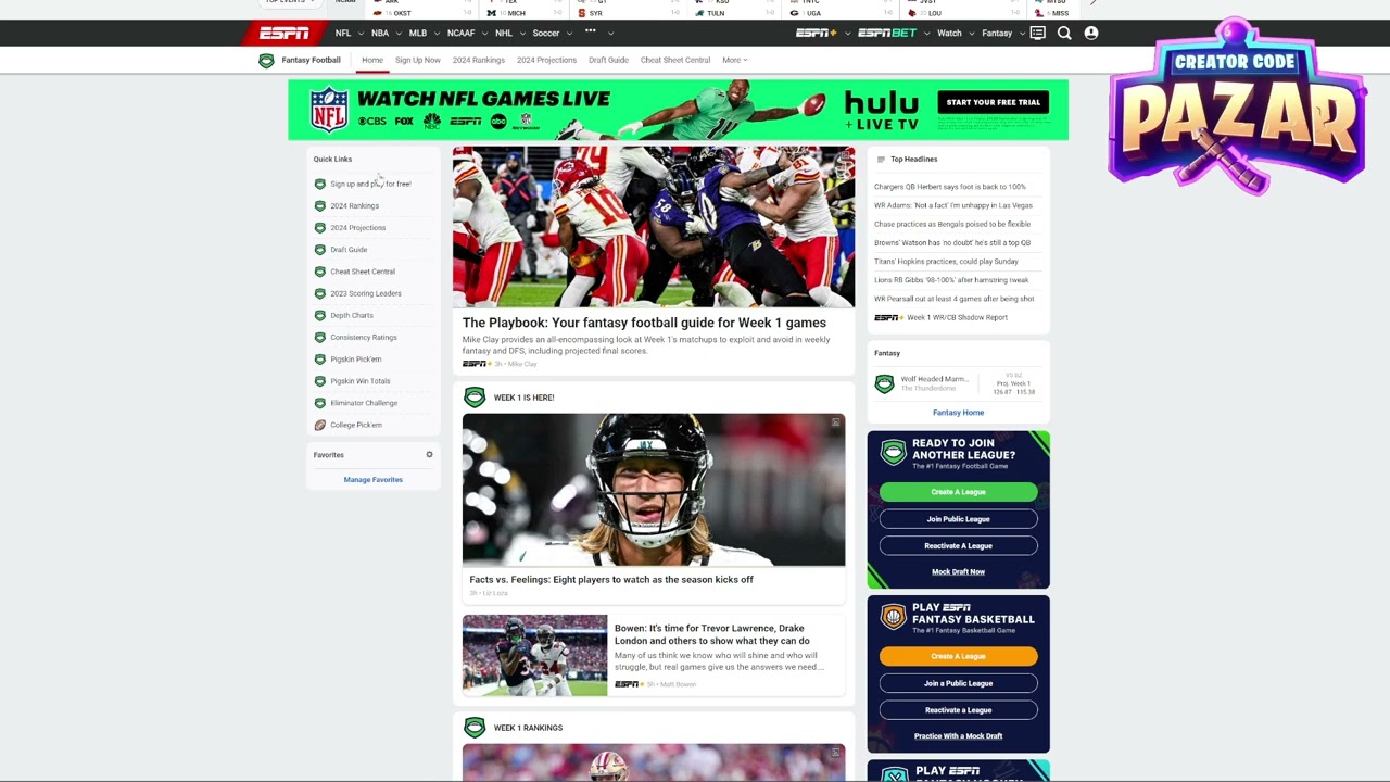 How to Create a League on ESPN Fantasy Football
