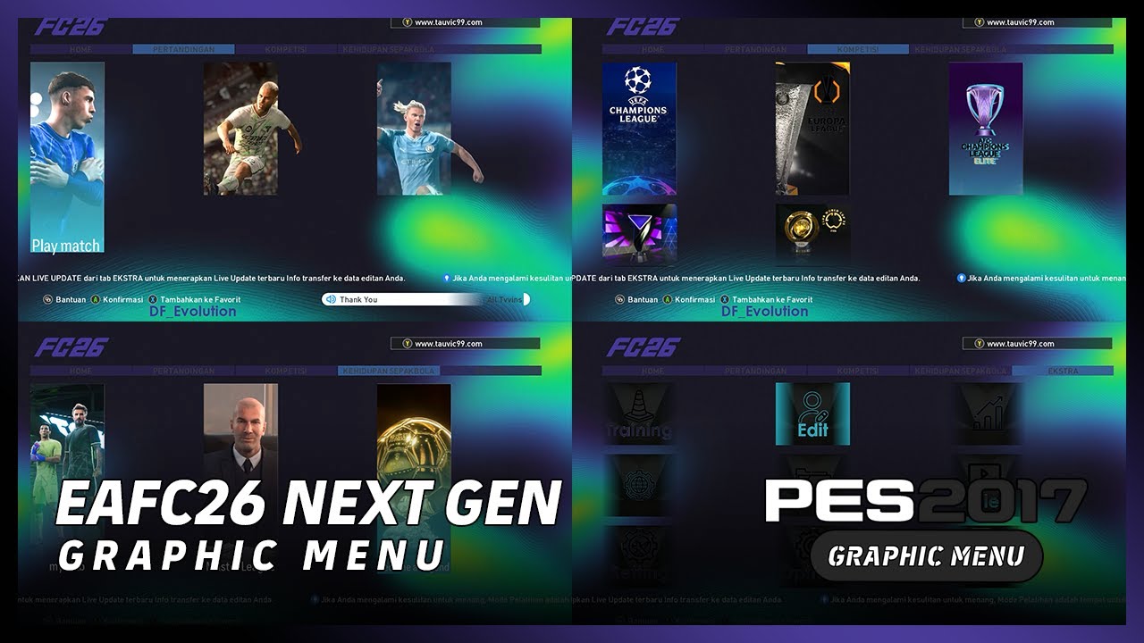 PES 2017 EA Sports FC 26 Next-Gen New Layout Graphic Menu &mdash; DF Evolution
