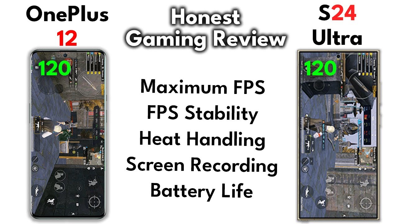 Samsung S24 Ultra VS OnePlus 12 PUBG Test [FPS, Heat, Battery & Screen Recording Test]