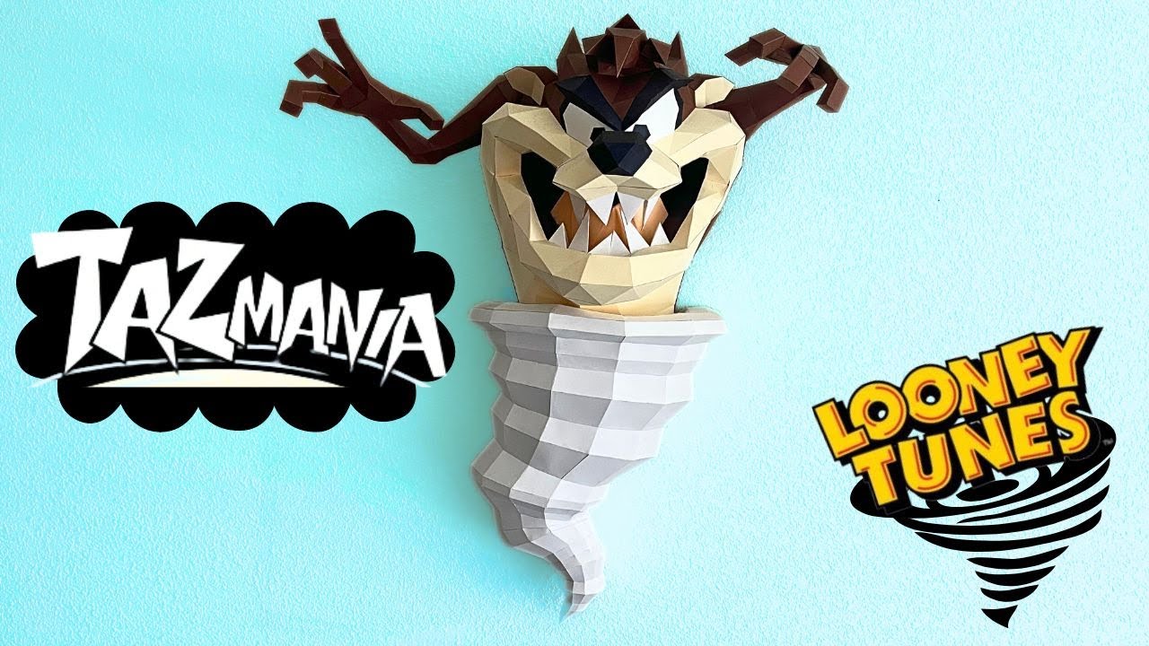Demonio de TAZ-MANIA 3D Looney Tunes de PaperCraft DIY de Papel - RexPapers