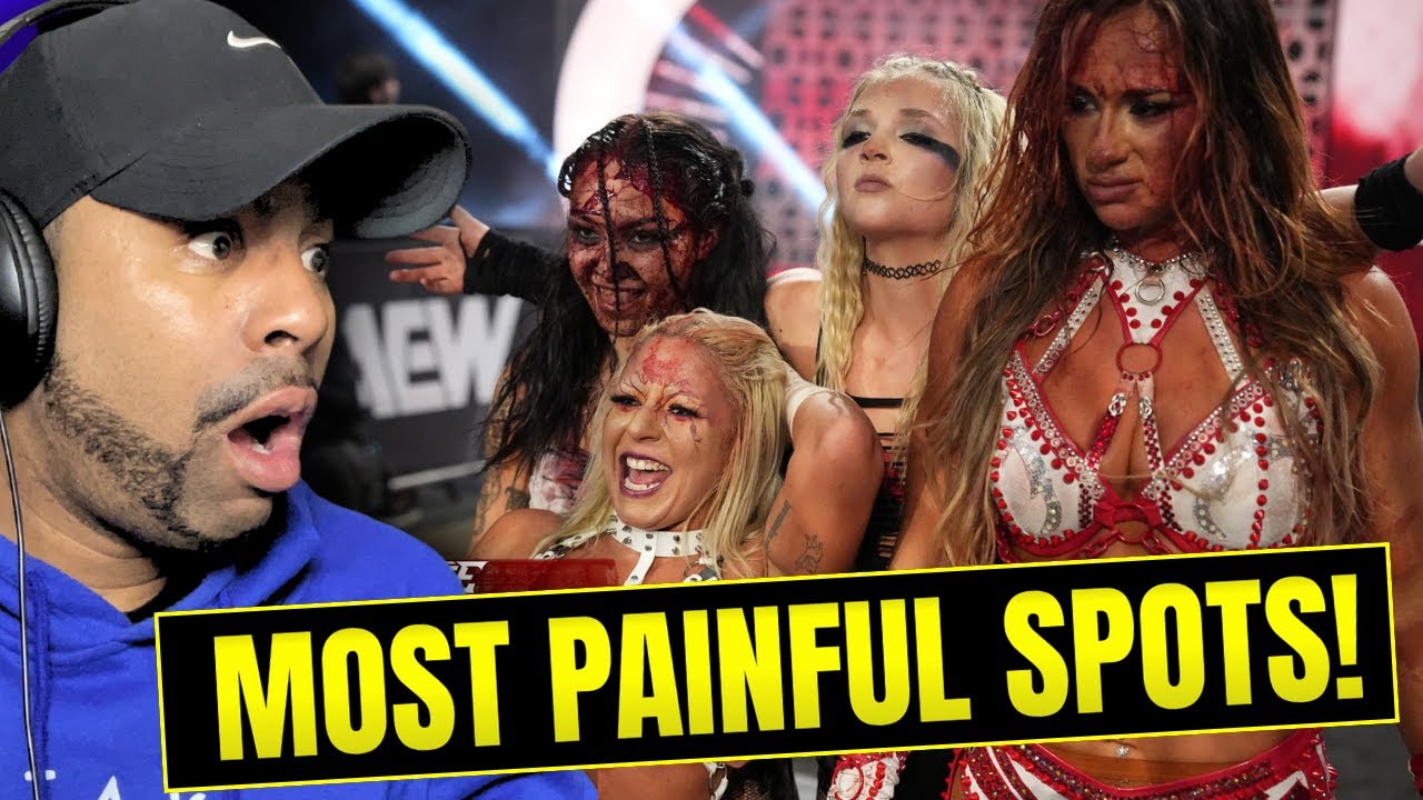 MOST Painful Spots in AEW Womens Blood & Guts Match! - REACTION!