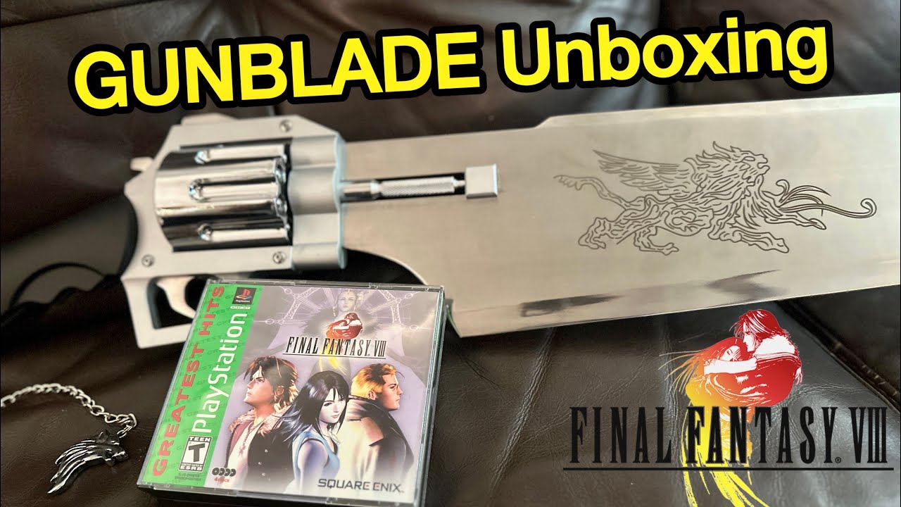 I Found a Rare Final Fantasy 8 GUNBLADE Replica! Unboxing Review
