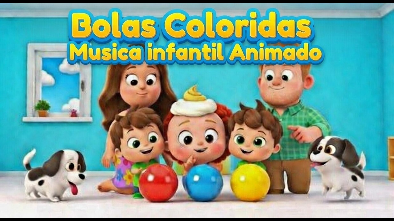 BOLAS COLORIDAS COM JESUS! 🌈 Vermelho, Azul, Amarelo, Verde... Aleluia! Louvor Infantil Animado