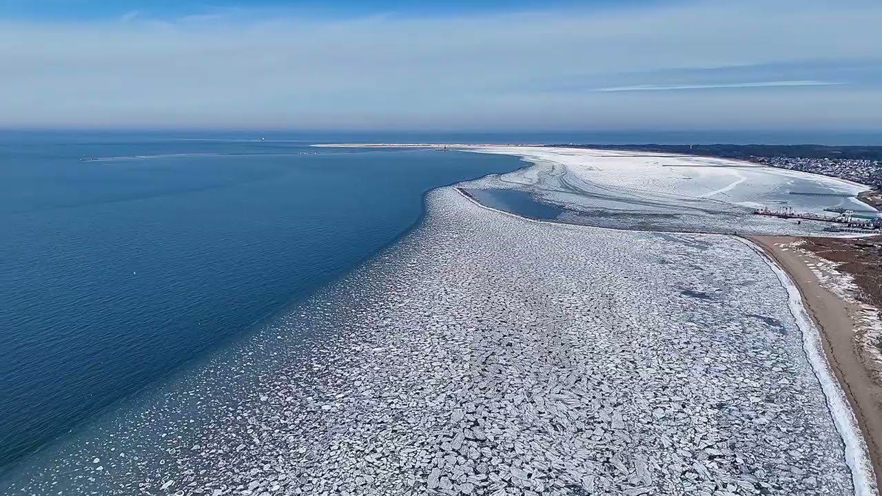 Lewes Delaware Frozen Bay Drone 2/6/26