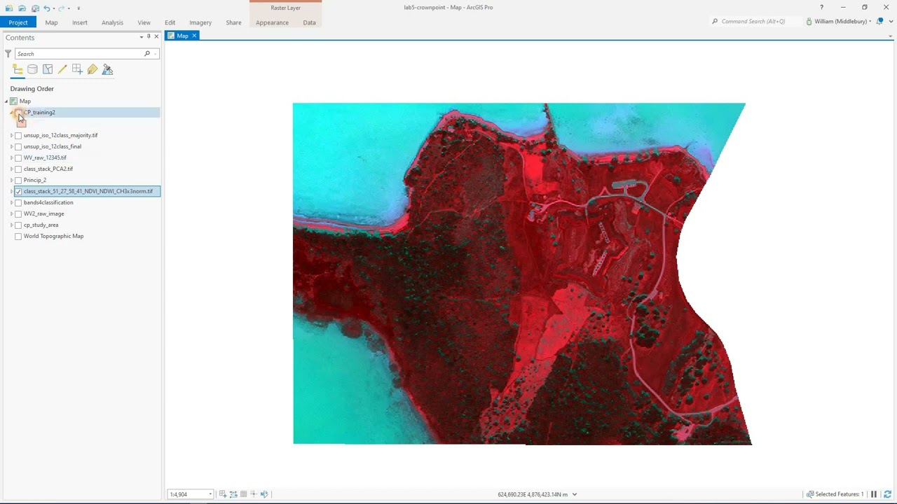 Creating a spectral separability plot in ArcGIS Pro (L5, v11)