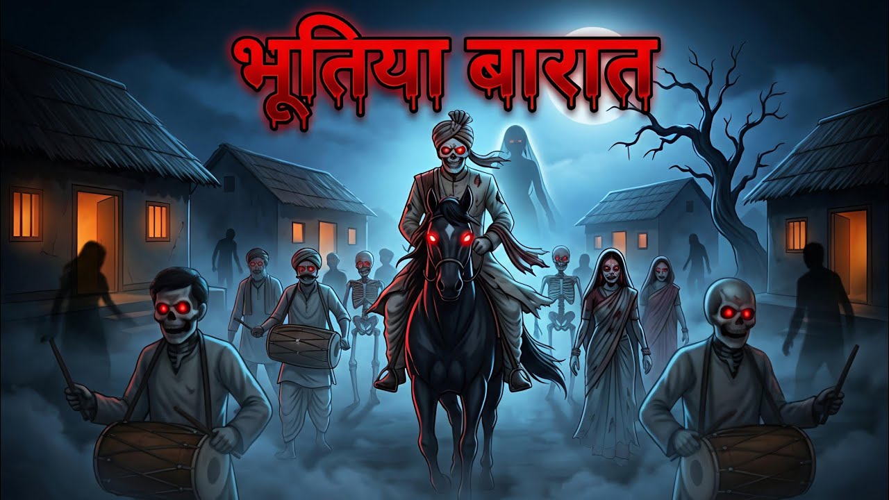 गांव में भूतिया बारात - रात 10 बजे || Hindi Bhutiya Kahani || Haunted Train Station || Horror Story 