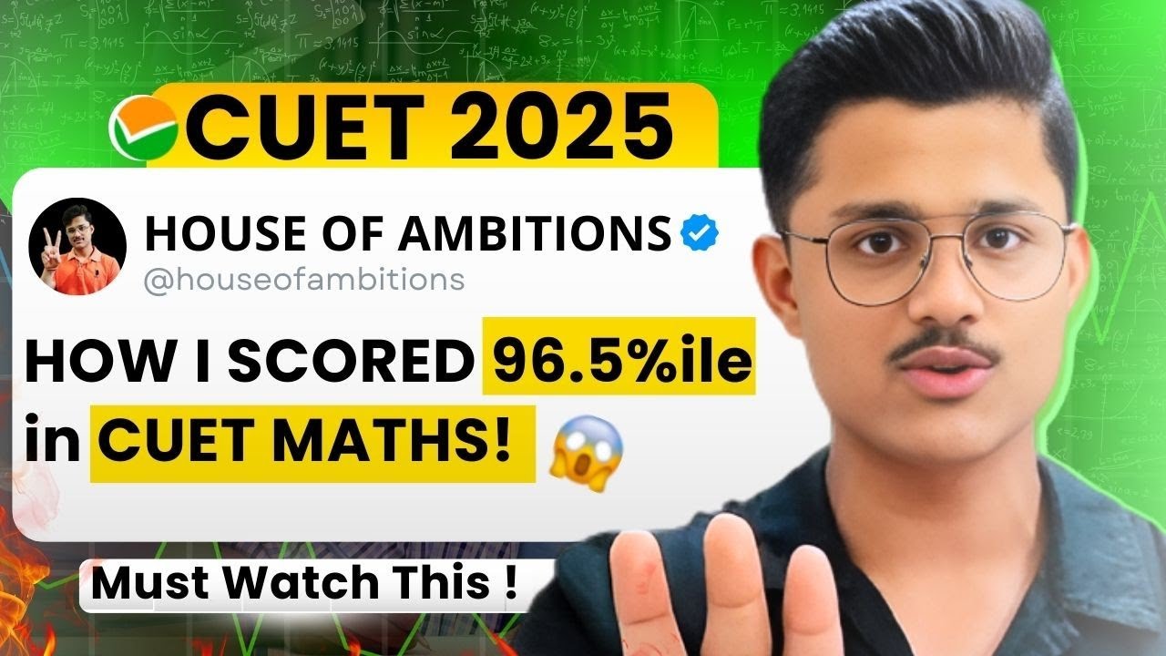 HOW I SCORED 96.5%ile IN MATHEMATICS🤯HOW TO SCORE FULL MARKS IN MATHS DOMAIN CUET 2025 #cuet