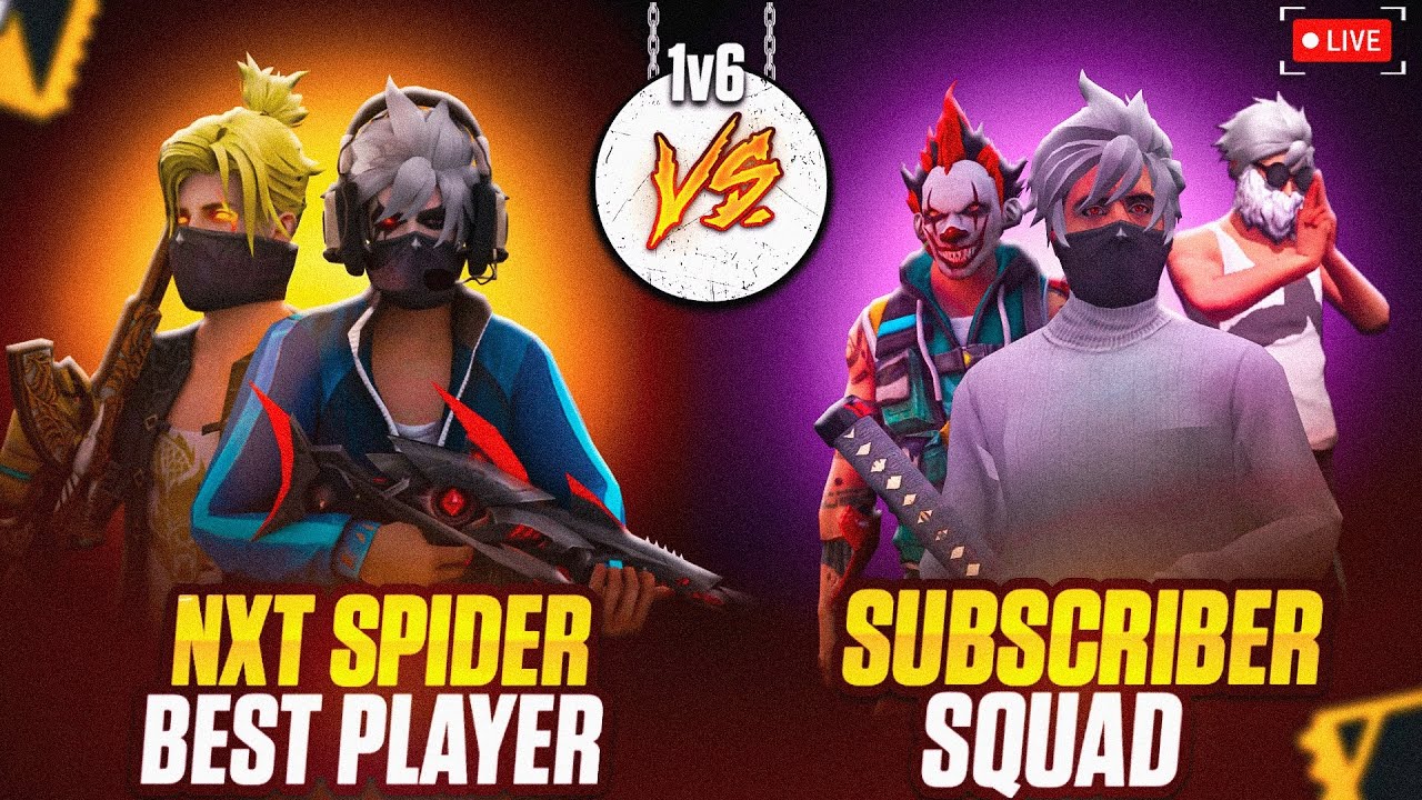 Spider Is Live !! 🔥😱 Hardest 1vs1 On Live 😈 And 2vs6 With Subscriber 🤯 #classy #freefire #settings