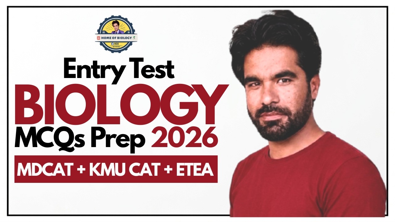 Biology MCQs for MDCAT 2026 | KMU CAT & ETEA 2026 | Most Important Past Paper Questions