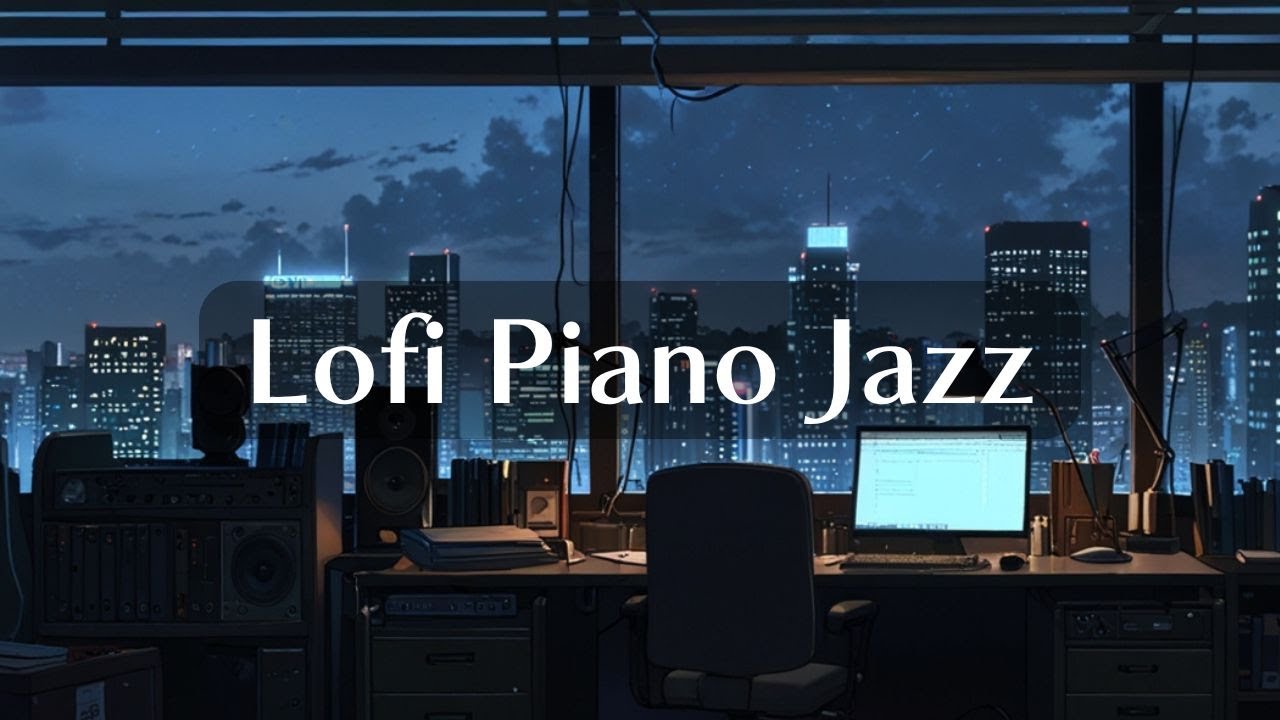 深夜の静かな作業部屋で聴く ピアノLofi｜落ち着く夜カフェジャズBGM【集中・勉強・読書・仕事】