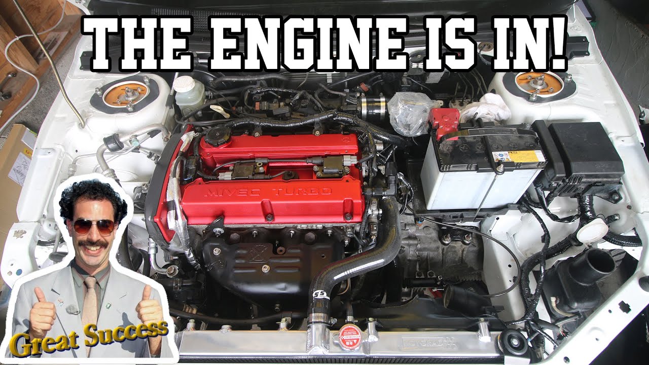 The engine is finally back in the EVO!