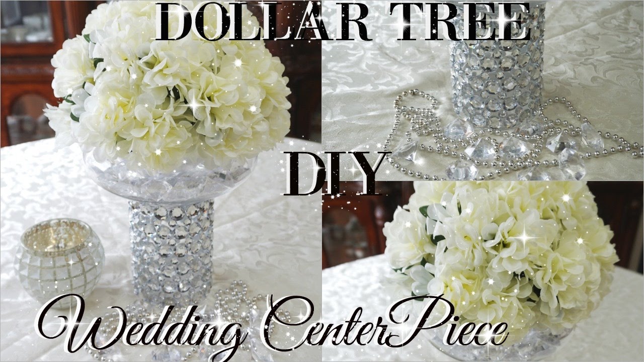DIY DOLLAR TREE BLING FLORAL WEDDING CENTERPIECE 2017 | PETALISBLESS🌹