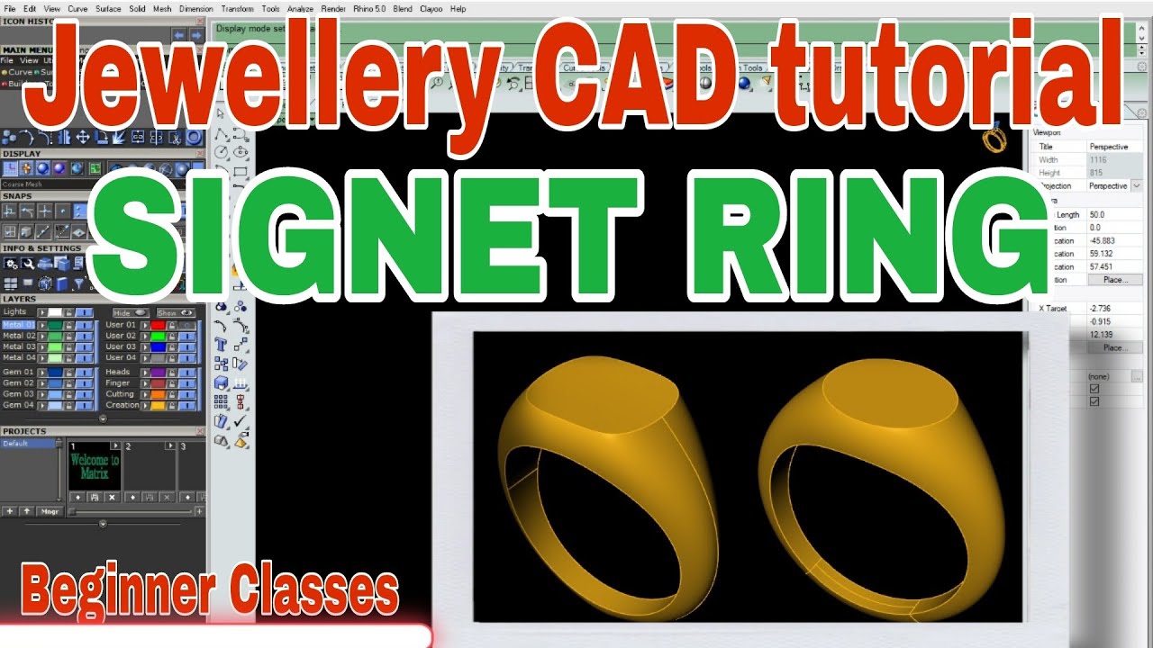 How to make Signet Ring || Signet Ring CAD tutorial || Matrix 9 || #signetring #tutorial #cad