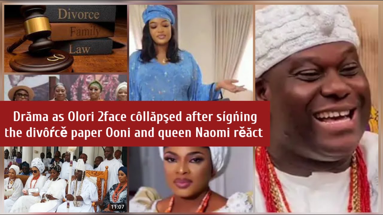 Drămă as Olori 2face côllăpşed after sígńing up the divôŕcě paper Ooni and queen Naomi rěăct