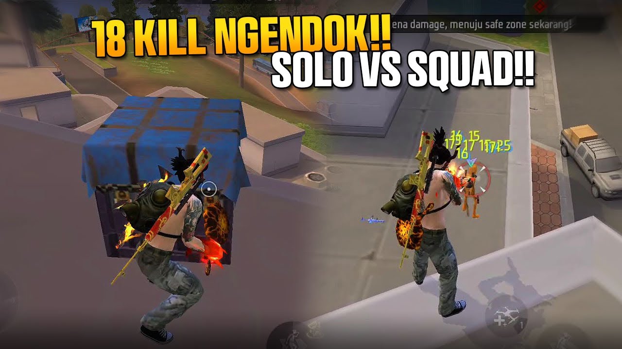 NGENDOK SOLO VS SQUAD PAKAI SANTINO DI TV TOWER!!