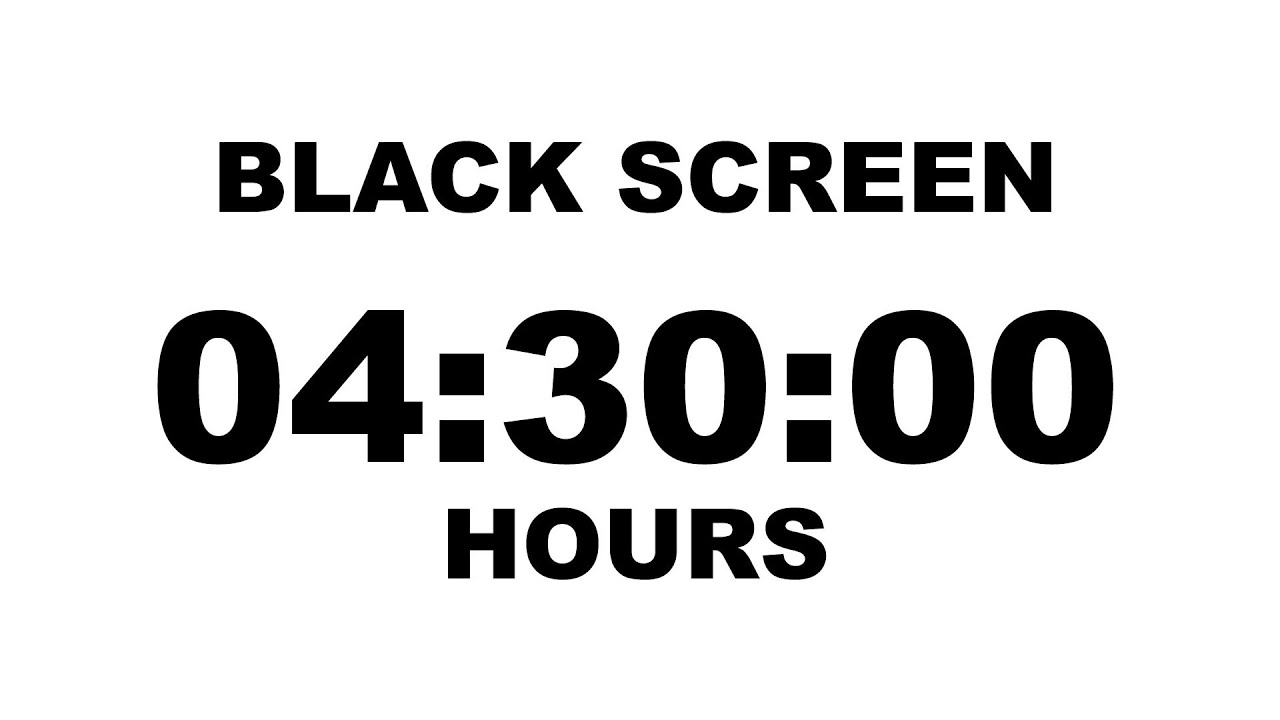 04:30 Hour || 270 Minutes || Black Screen || Blank Screen || Black || Count UP || Dark Timer Hub