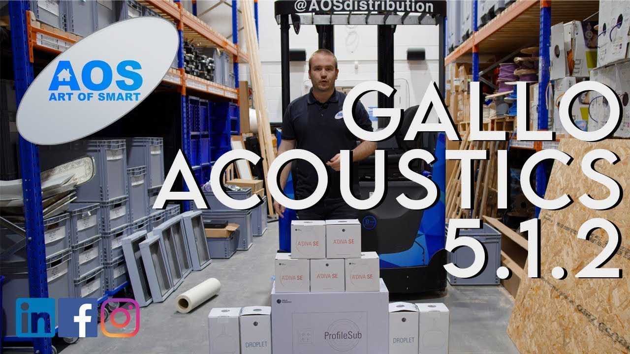 A'Diva SE, Droplet & Sub!! Gallo Acoustics 5.1.2 Surround Sound System - AOS HQ Media Room