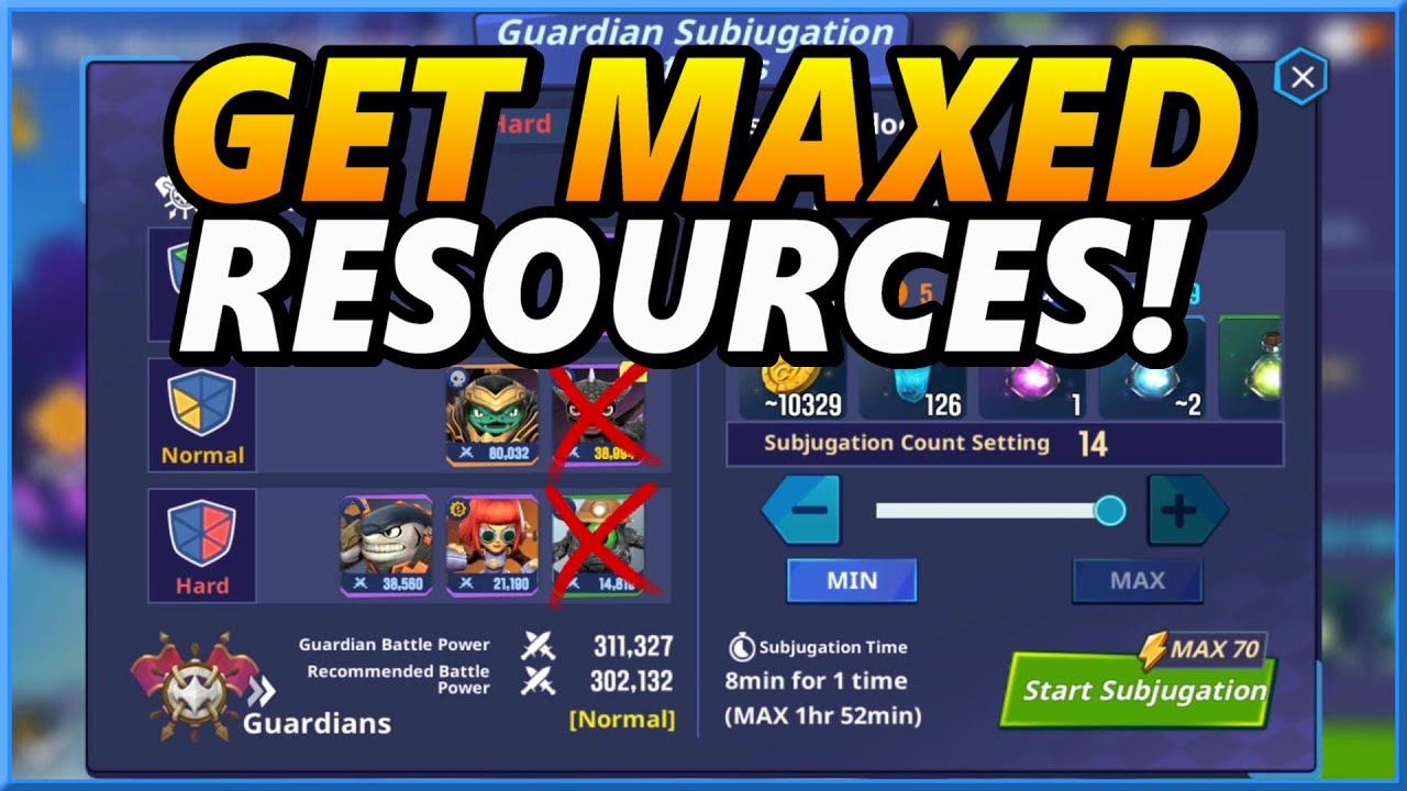 Guardian subjugation explained MAXIMIZE your resources & lower your times! skylanders ring of heroes