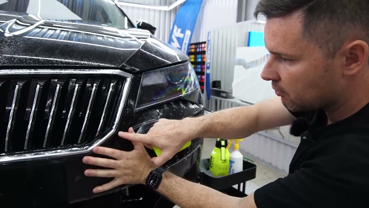 How to install PPF on a bumper using GSWF Perfect Cut templates.