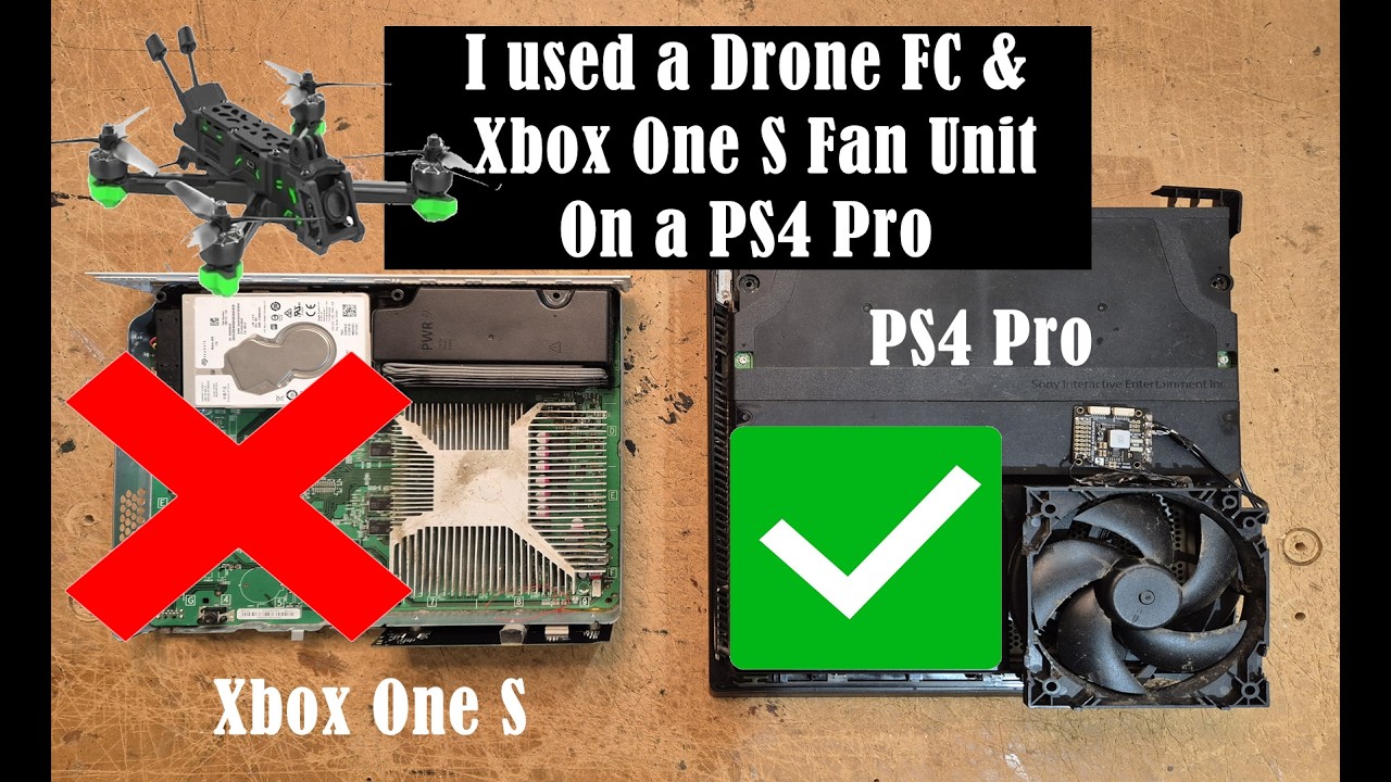 HOW I USED  A DRONE FC & XBOX ONE S  FAN UNIT ON A PS4 PRO!