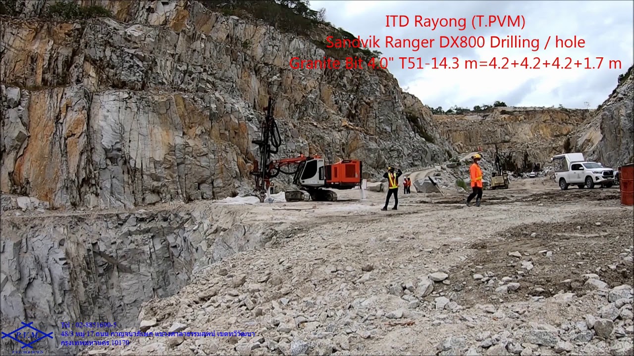 Sandvik Ranger DX800 Granite Bit 4 0 in  14 3 m Drilling  Per hole  1