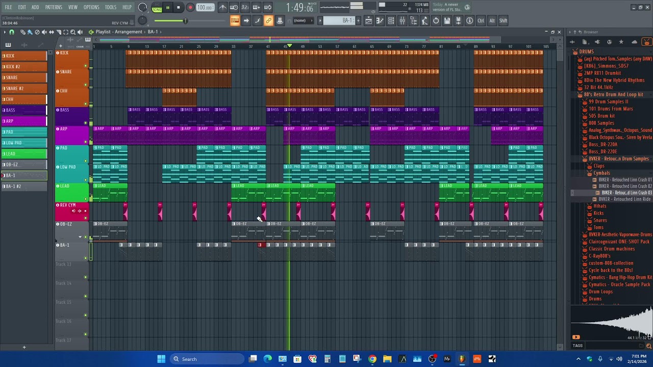 Making some tunes.