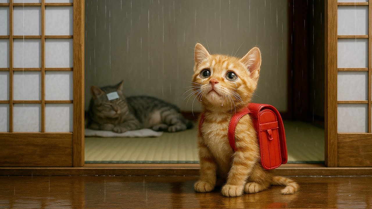 🎒 First Day of School… But Mama Cat Is Sick 😿 What Will Kitten Do? #MamaCat #Kitten