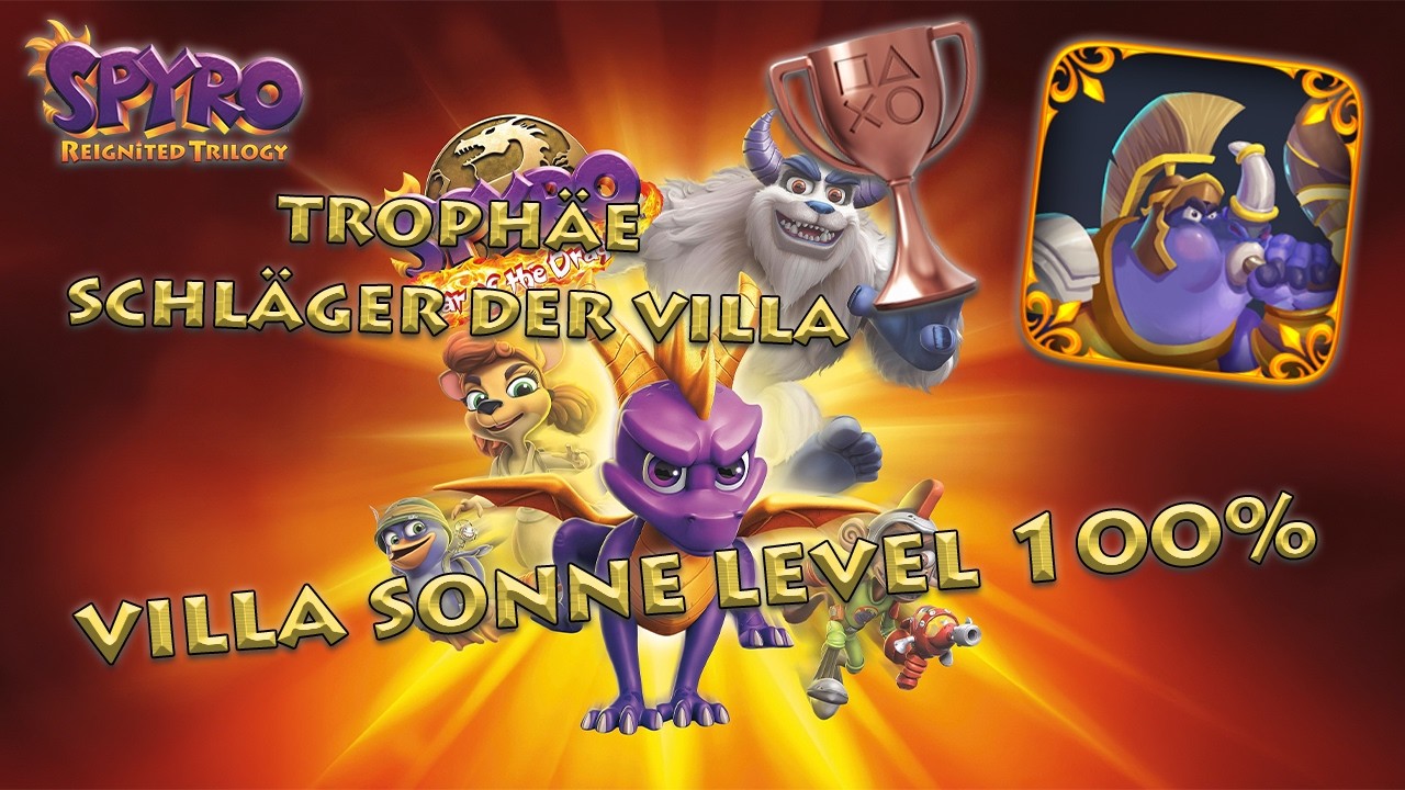 Villa Sonne Level 100% • Spyro Year of the Dragon • Trophäe Schläger der Villa