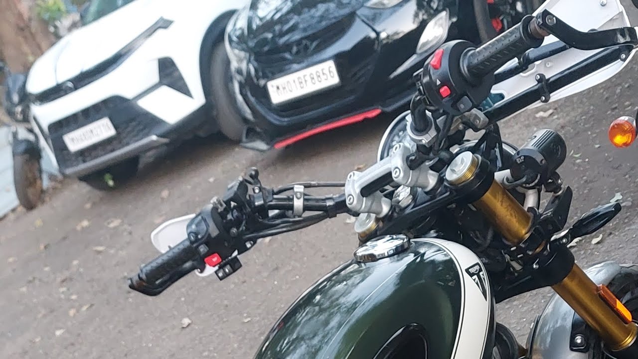 ZANA ZFL 40 fog ligjht on scrambler 400x #zana #foglight #triumph 