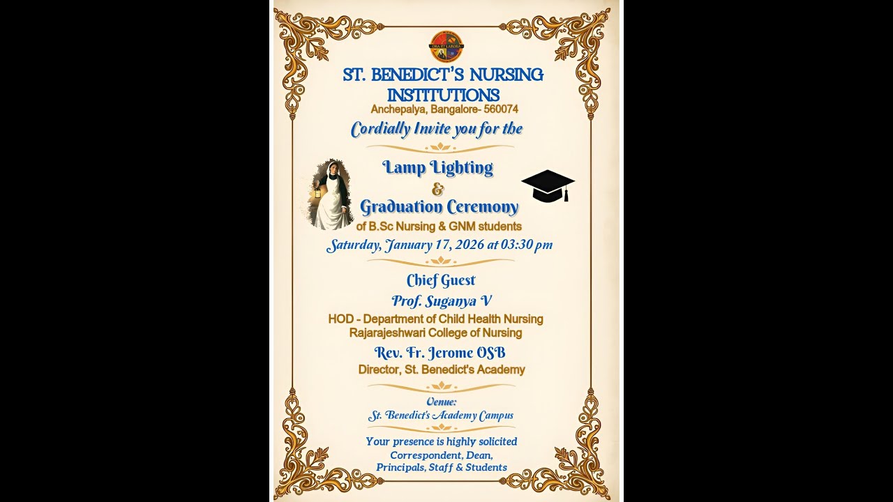 Lamp Lighting & Graduation Ceremony 2K26 -   ST. BENEDICT'S GROUP OF INSTITUTIONS