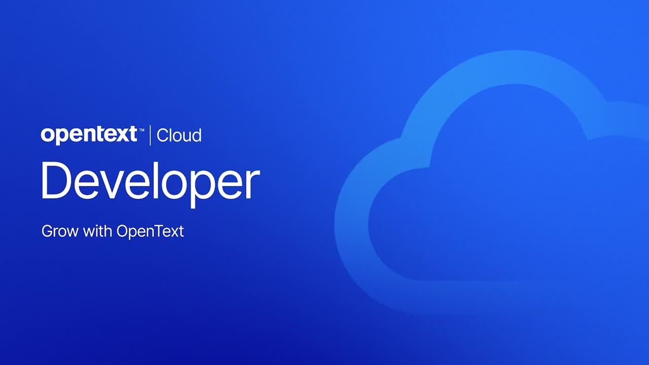 The OpenText&trade; Developer Cloud