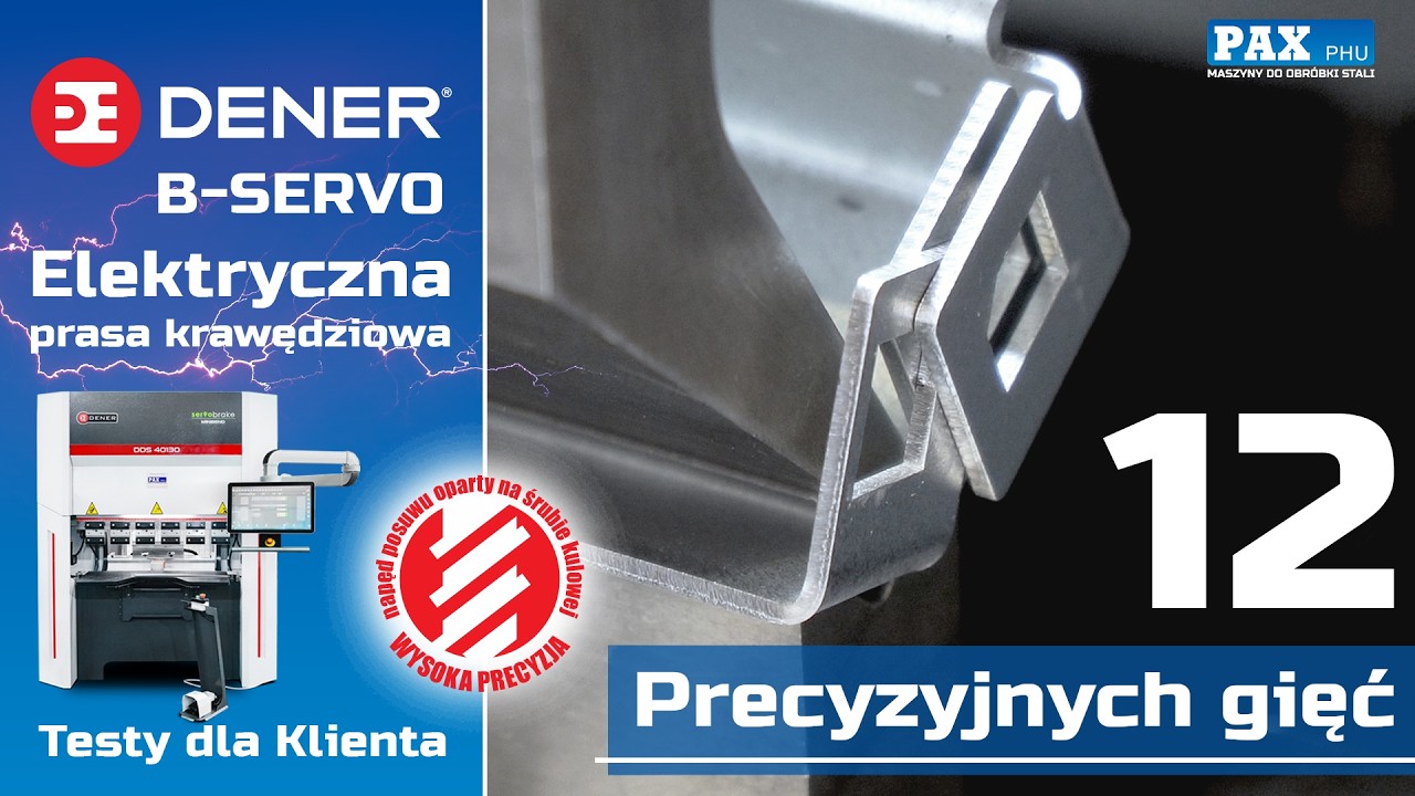 DENER B-SERVO 4013 - elektryczna prasa krawędziowa podczas testów gięcia w Showroomie PAX