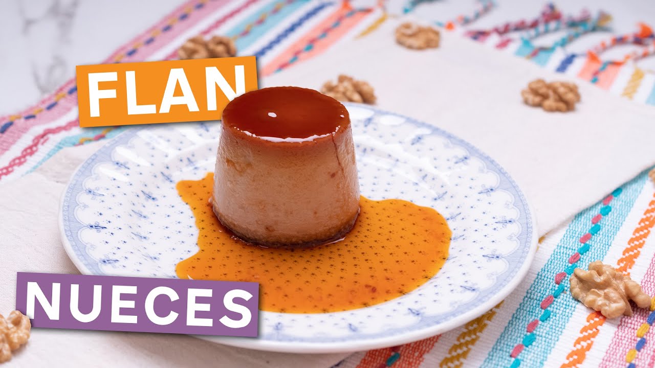 Como Hacer Flan de Nueces 🍮