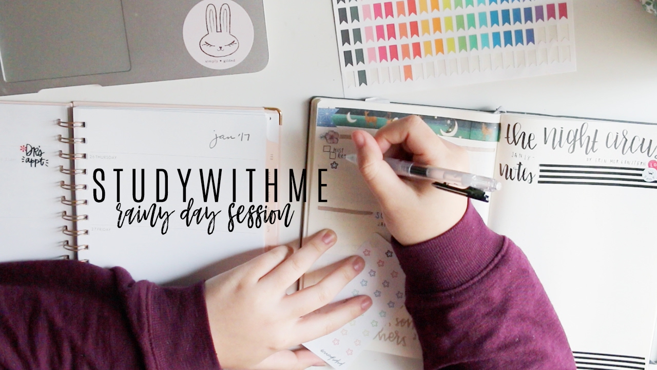study with me: rainy day session