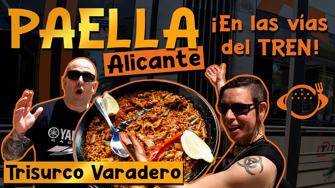 🥘 PAELLA ALUCINANTE en ALICANTE 🚂 ¡¡¡¡ EN LA VÍA DEL TREN !!!! 🥘🚊Restaurante TRISURCO Varadero  🍻🥘🍻🚆