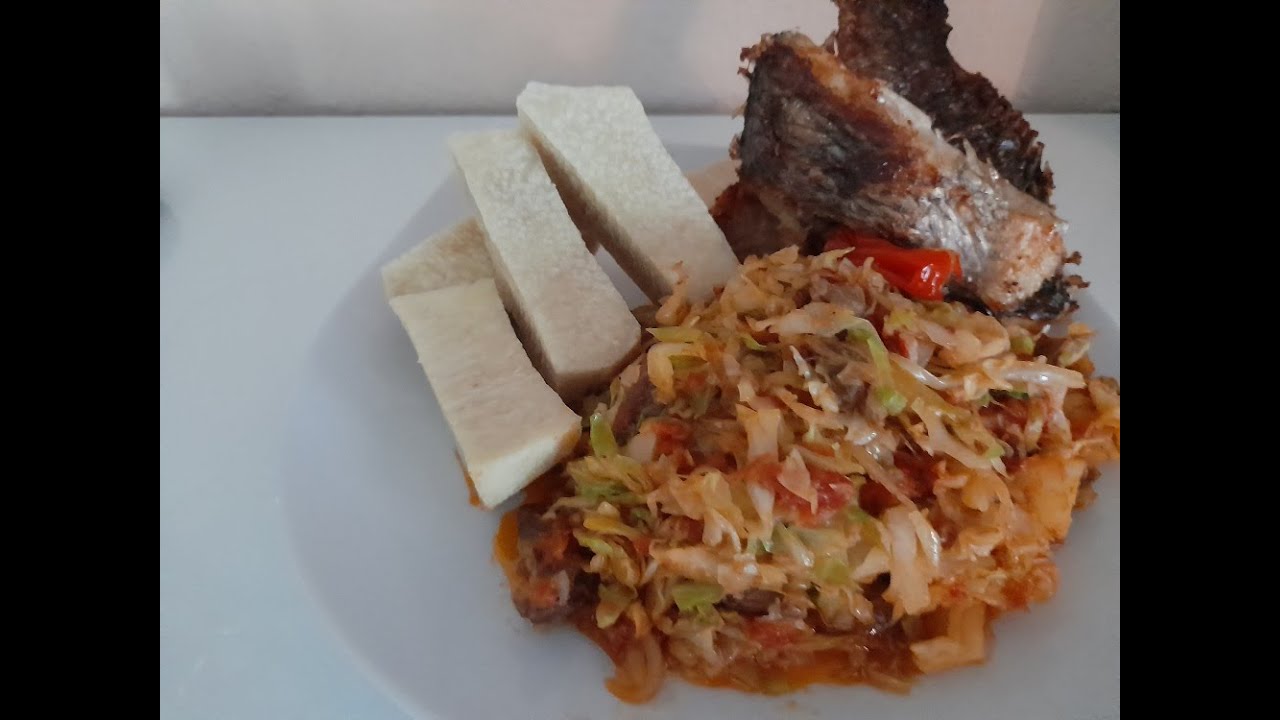 Как приготовить вкусную жареную капусту по-камерунски.