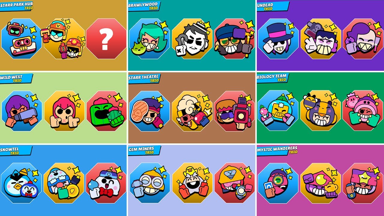 All Trios In Brawl Stars | BrawlyWood Update