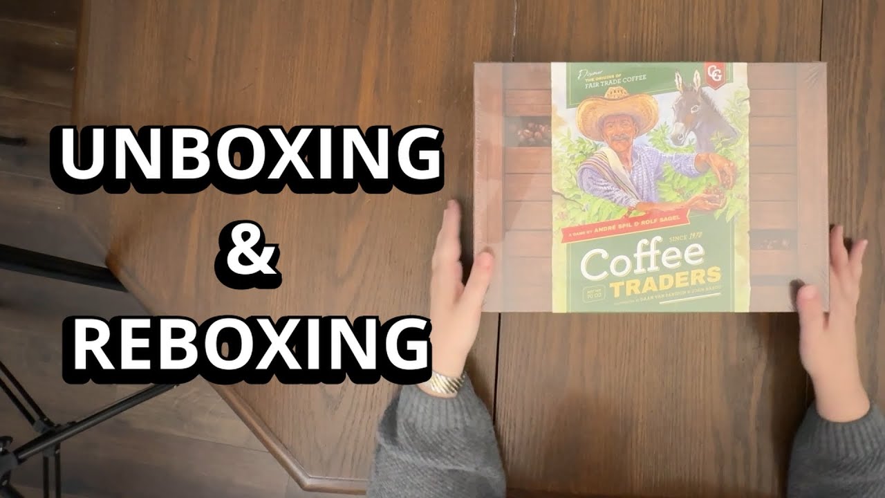 Coffee Traders - Board Game Unboxing & Reboxing  - What's Inside the box?