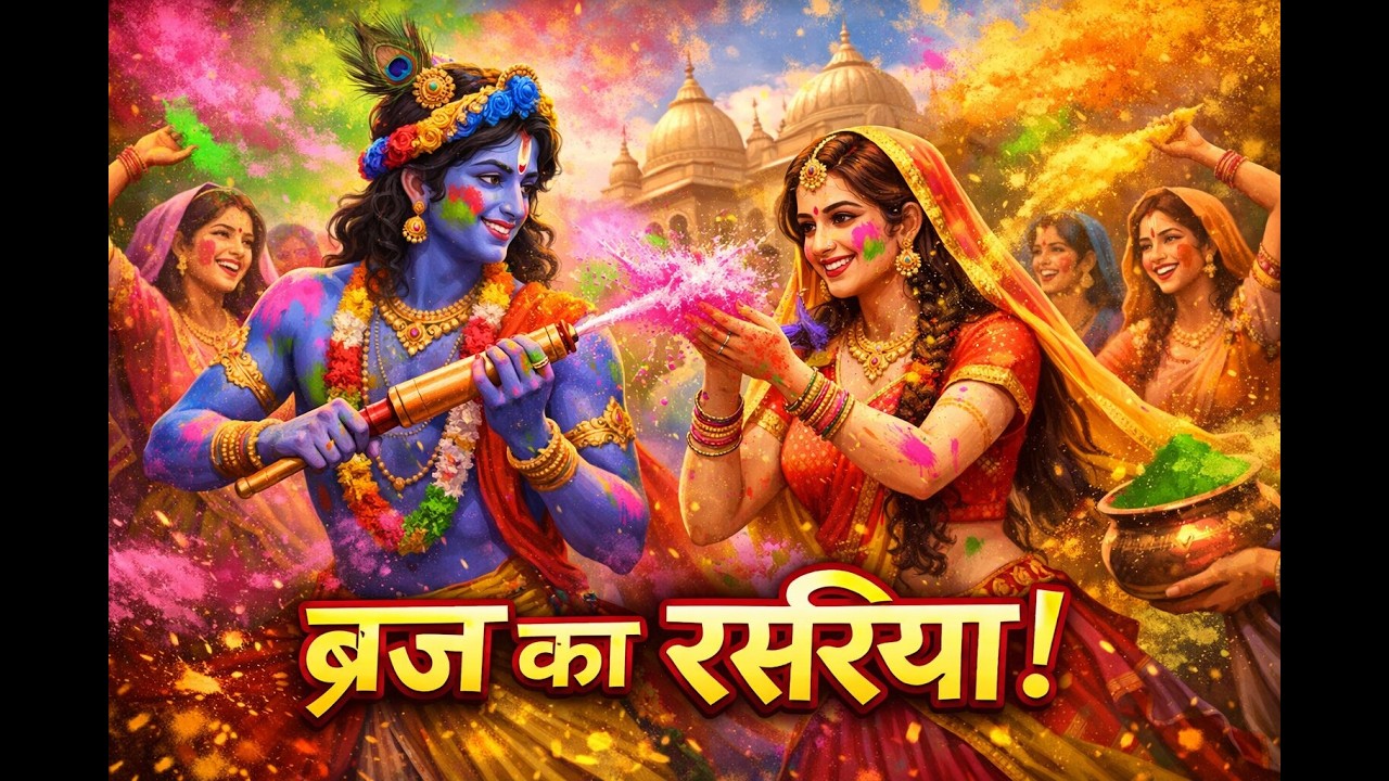 ब्रज का रसिया 🫟 मेरी रंग दे चुनरिया रसिया 🫟 होली में