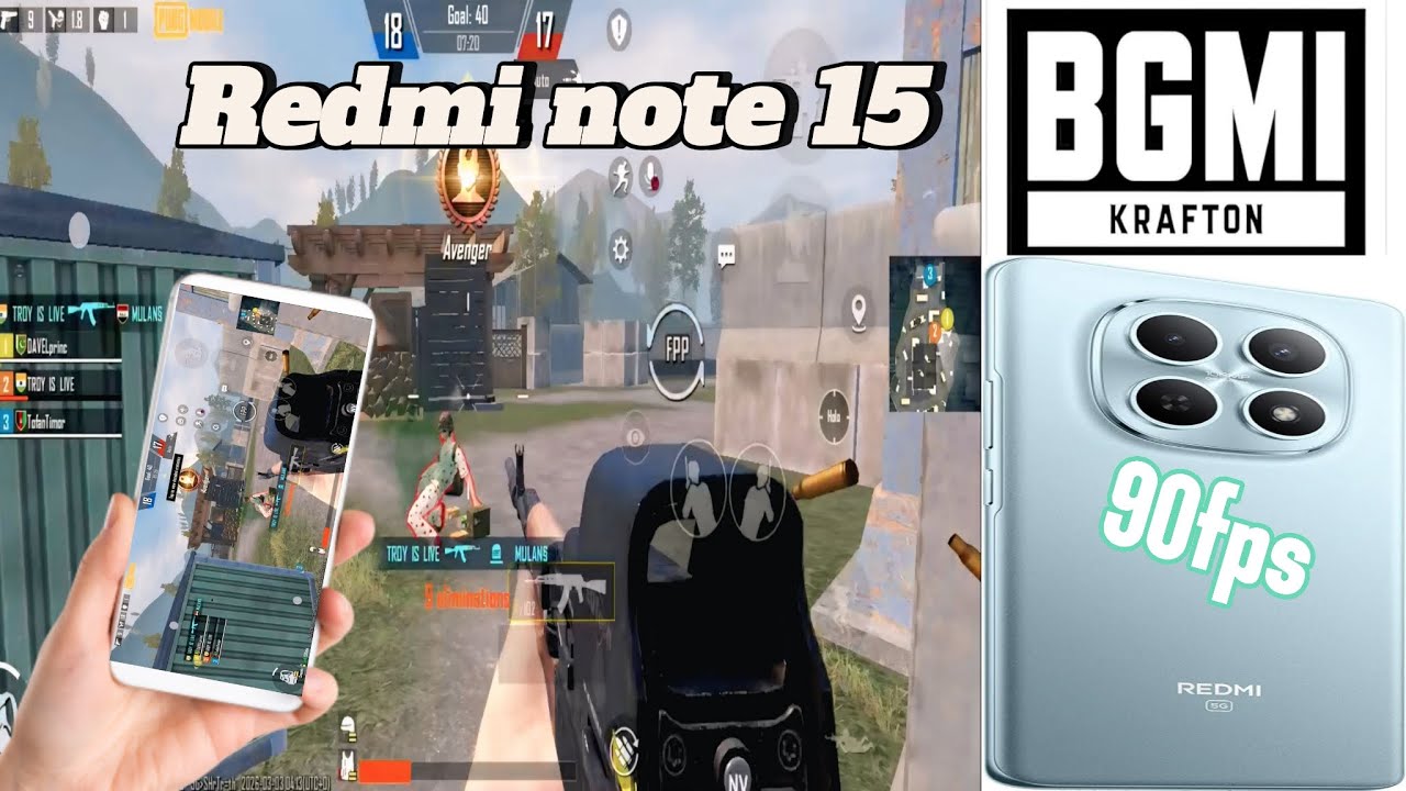 Redmi note 15 bgmi gameplay test 90fps